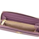 Financier Exclusive zip Around Leather Wallet Lilac TL142485