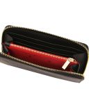 Financier Elegante Cartera en Piel con Cremallera en el Contorno Negro TL142485