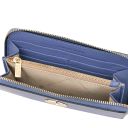 Financier Exclusive zip Around Leather Wallet Blue TL142485