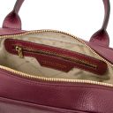 Maiorca Bolso en Piel y Cartera en Piel con Cremallera en el Contorno Bordeaux TL142486