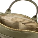 Maiorca Bolso en Piel y Cartera en Piel con Cremallera en el Contorno Verde Oscuro TL142486