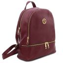 Djerba Soft Leather Backpack and zip Around Leather Wallet Bordeaux TL142488