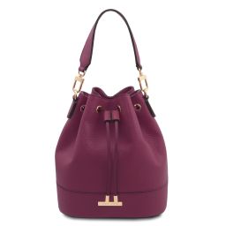 TL Bag Sac Seau Pour Femme en Cuir Bordeaux TL142146