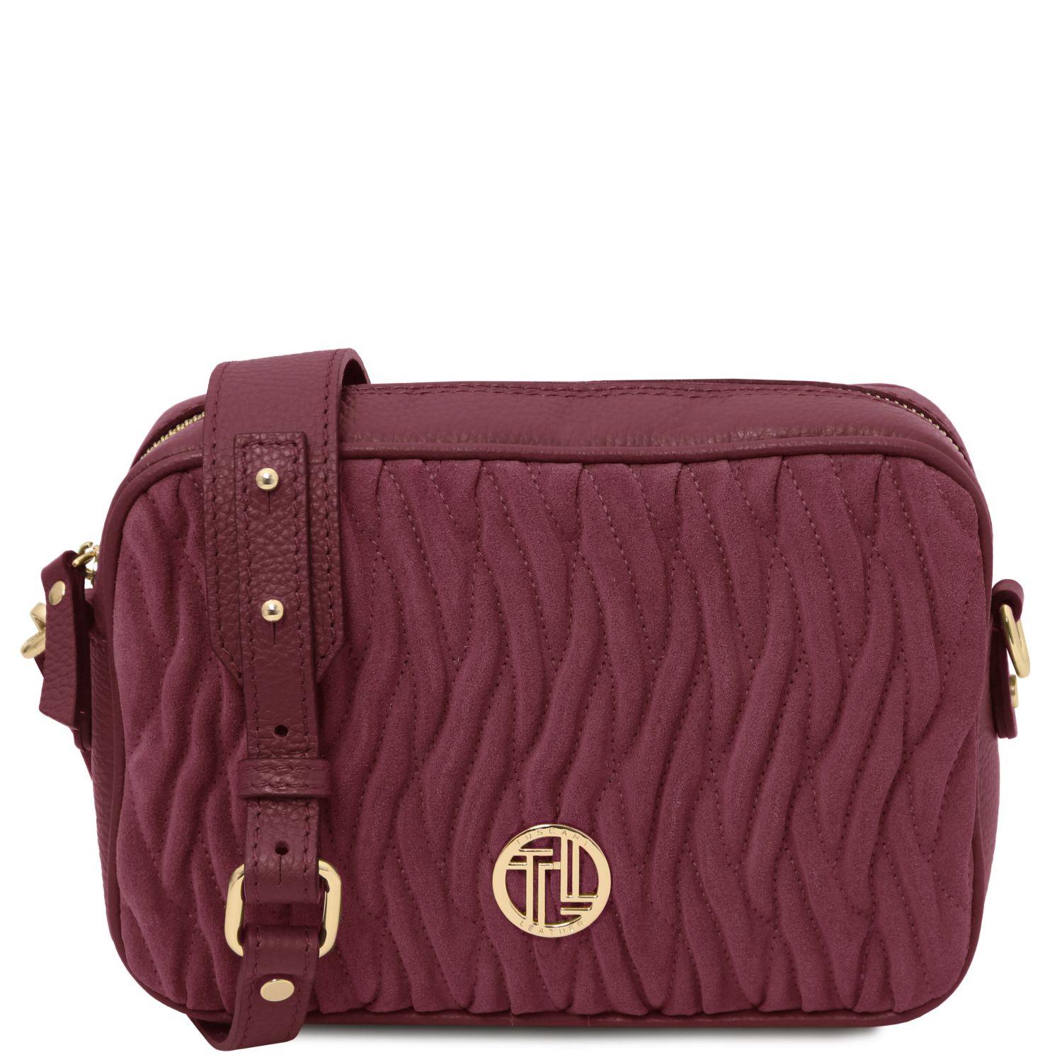 Borsa a tracolla in pelle Bordeaux