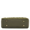 Chantilly Bolso con Badolera en Piel Verde Oscuro TL142490