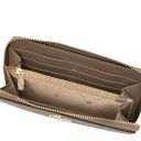 Financier Exclusive zip Around Leather Wallet Темный серо-коричневый TL142485