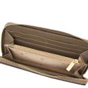 Financier Exclusive zip Around Leather Wallet Темный серо-коричневый TL142485