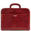Sorrento Document Leather Briefcase Red TL141022
