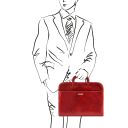 Sorrento Serviette Conférencier en Cuir Rouge TL141022