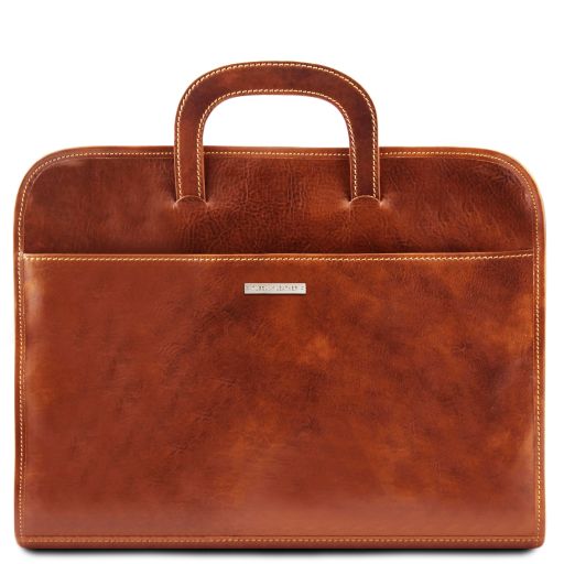 Sorrento Document Leather Briefcase Honey TL141022