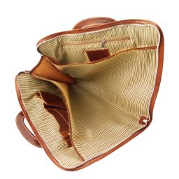 Sorrento Document Leather Briefcase Honey TL141022