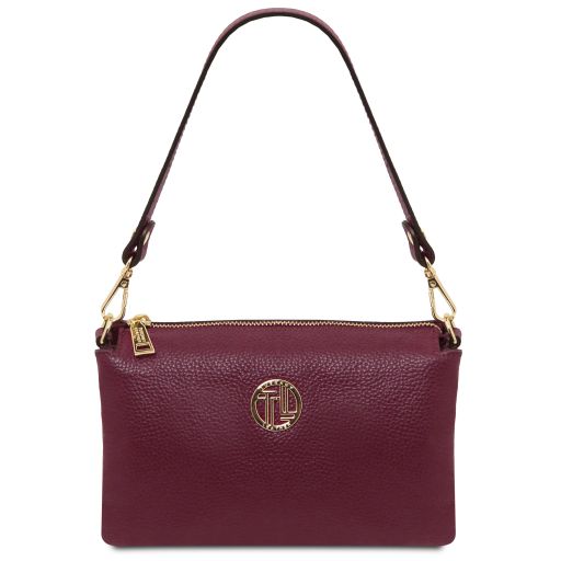 Sia Soft Leather Clutch Bordeaux TL142479