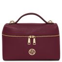 Scrigno Bolso a Mano en Piel Morbida Bordeaux TL142484