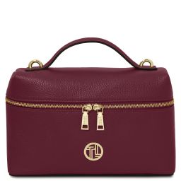 Scrigno Sac à Main en Cuir Souple Bordeaux TL142484
