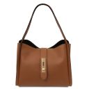 Soave Bolso a Mano en Piel Suave Cognac TL142489