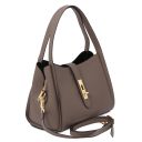 Soave Bolso a Mano en Piel Suave Marrón topo oscuro TL142489