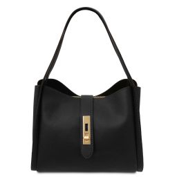 Soave Borsa a Mano in Pelle Morbida Nero TL142489