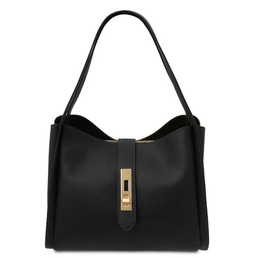 Soave Soft Leather Handbag Black TL142489
