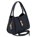Soave Soft Leather Handbag Dark Blue TL142489