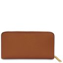 Financier Exclusive zip Around Leather Wallet Cognac TL142485