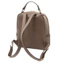 Prisma Rucksack aus Weichem Leder Dunkel Taupe TL142483