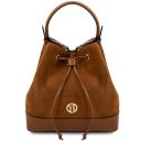 Minerva Beuteltasche aus Leder Cognac TL142476