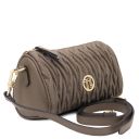 Chantilly Mini Bowling Leather bag Dark Taupe TL142493