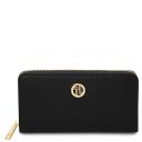 Financier Exclusive zip Around Leather Wallet Black TL142494