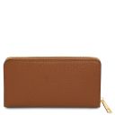 Financier Exclusive zip Around Leather Wallet Cognac TL142494