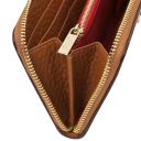Financier Exclusive zip Around Leather Wallet Cognac TL142494