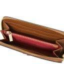 Financier Exclusive zip Around Leather Wallet Cognac TL142494