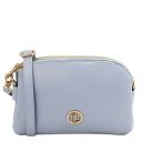 Lily Soft Leather Shoulder bag Light Blue TL142393