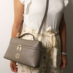 Scrigno Bolso a Mano en Piel Morbida Bordeaux TL142484