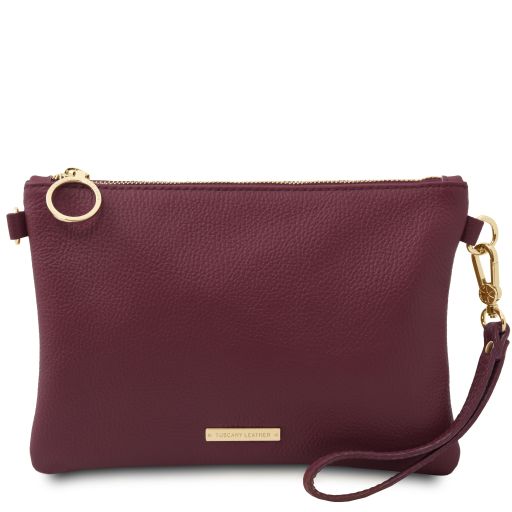 TL Bag Soft Leather Clutch Bordeaux TL142029
