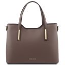 Olimpia Sac Cabas en Cuir Taupe foncé TL141412