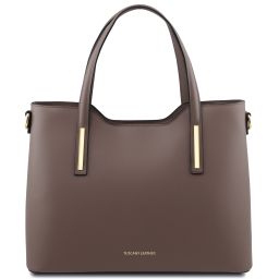 Olimpia Bolso Shopping en Piel Marrón topo oscuro TL141412