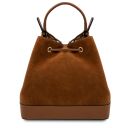 Minerva Bolso Cubo Secchiello en Piel Cognac TL142476