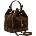 Minerva Beuteltasche aus Leder Kaffee TL142476