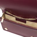 Opera Leather Clutch With Chain Strap Bordeaux TL142505