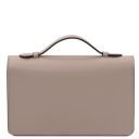Opera Leather Clutch With Chain Strap Light Taupe TL142505