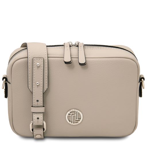 Cubetto Leather Shoulder bag Beige TL142499