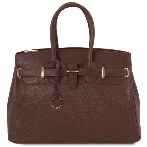 TL Bag Bolso a Mano con Detalles Color oro Café TL141529