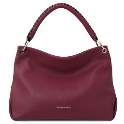 TL Bag Sac Bandoulière en Cuir Souple Bordeaux TL142087