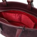 Glacette Suede Leather Bucket bag Bordeaux TL142261
