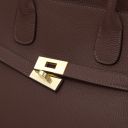 Origami Leather Tote Coffee TL142507