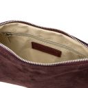 Nomade Suede Leather Fringe Clutch Bordeaux TL142495