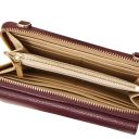 Urania Leather Wallet/phone Holder With Strap Bordeaux TL142433