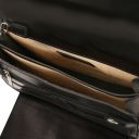 Max Elegante Handgelenktasche/Herrentasche aus Leder Schwarz TL8075