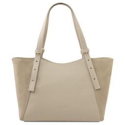 Libra Leather Shoulder bag Beige TL142508