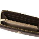 Financier Exclusive zip Around Leather Wallet Dark Brown TL142494
